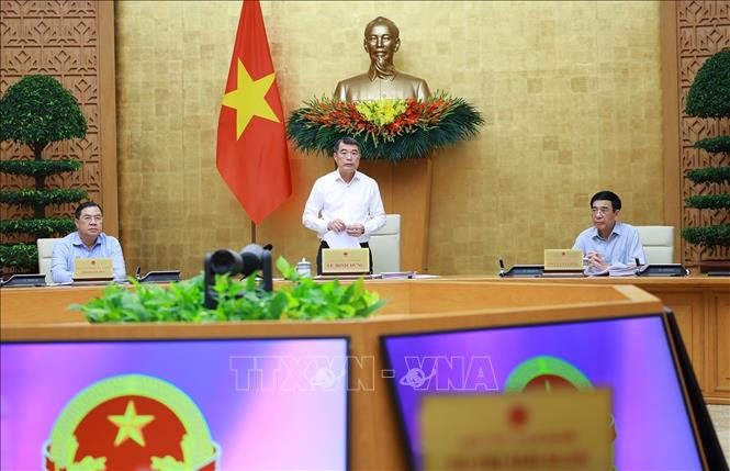 Thủ tướng Lê Minh Hưng chủ trì phiên họp. Ảnh: Dương Giang – TTXVN 