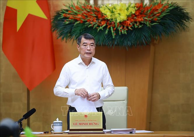 Thủ tướng Lê Minh Hưng chủ trì phiên họp. Ảnh: Dương Giang – TTXVN 