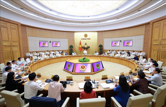 Phiên họp Chính phủ thường kỳ tháng 4 năm 2026. Ảnh: Dương Giang – TTXVN 
