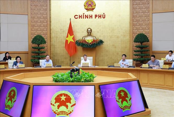 Thủ tướng Lê Minh Hưng chủ trì Phiên họp Chính phủ thường kỳ tháng 4 năm 2026. Ảnh: Dương Giang – TTXVN 
