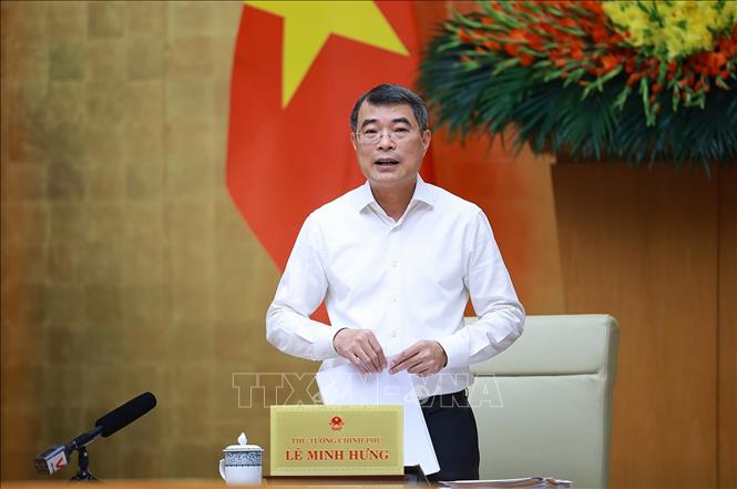 Thủ tướng Lê Minh Hưng chủ trì phiên họp. Ảnh: Dương Giang – TTXVN 
