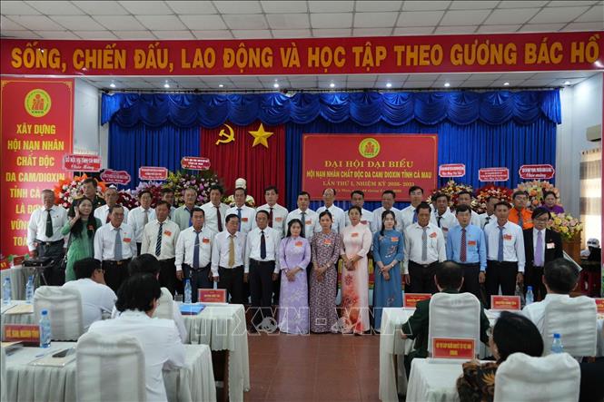 Ban Chấp hành Hội Nạn nhân chất độc da cam/Dioxin tỉnh Cà Mau khoá I, nhiệm kỳ 2026-2031 ra mắt đại hội. Ảnh: Huỳnh Anh - TTXVN