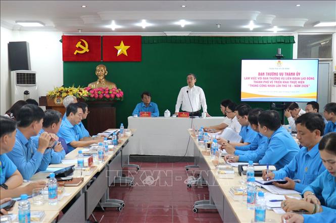 Quang cảnh buổi làm việc. Ảnh: Thanh Vũ - TTXVN
