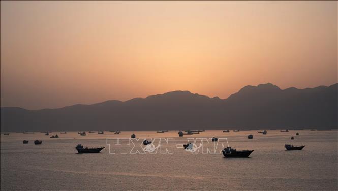 Tàu thuyền di chuyển trên eo biển Hormuz, ngoài khơi tỉnh Musandam, Oman, ngày 4/5/2026. Ảnh: Reuters/TTXVN