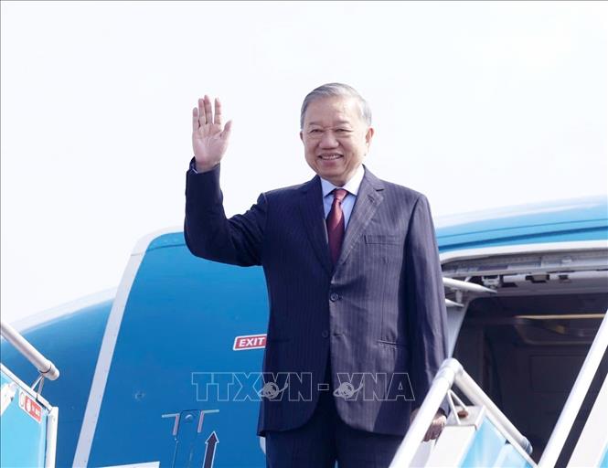 Tổng Bí thư, Chủ tịch nước Tô Lâm lên đường thăm cấp Nhà nước tới Ấn Độ. Ảnh: Thống Nhất - TTXVN
