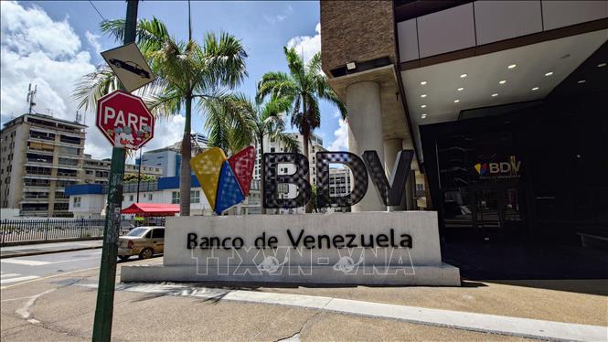 Trụ sở chính của Ngân hàng Trung ương Venezuela  tại thủ đô Caracas, Venezuela. Ảnh: Phi Hùng - PV TTXVN tại Mỹ Latinh