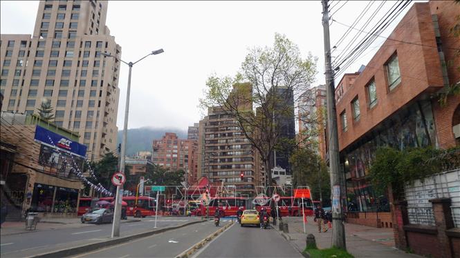 Trung tâm Tài chính tại thủ đô Bogotá, Colombia. Ảnh: Phi Hùng - PV TTXVN tại Mỹ Latinh