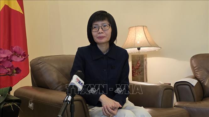 Đại sứ Tôn Thị Ngọc Hương, Trưởng Phái đoàn đại diện thường trực Việt Nam tại ASEAN. Ảnh: Minh Thái - Phóng viên TTXVN tại Indonesia. 