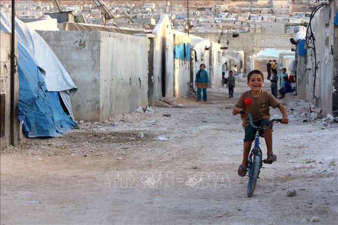 Một trại tị nạn ở tỉnh Idlib, Syria. Ảnh: THX/TTXVN