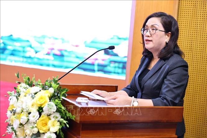 TS. Đinh Thị Mai, Phó Trưởng ban Tuyên giáo và Dân vận Trung ương phát biểu. Ảnh: Minh Đức – TTXVN
