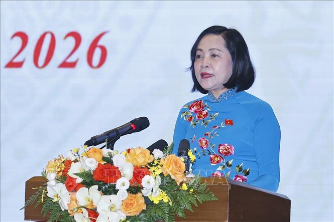 Phó Chủ tịch Quốc hội Nguyễn Thị Thanh phát biểu. Ảnh: Doãn Tấn - TTXVN