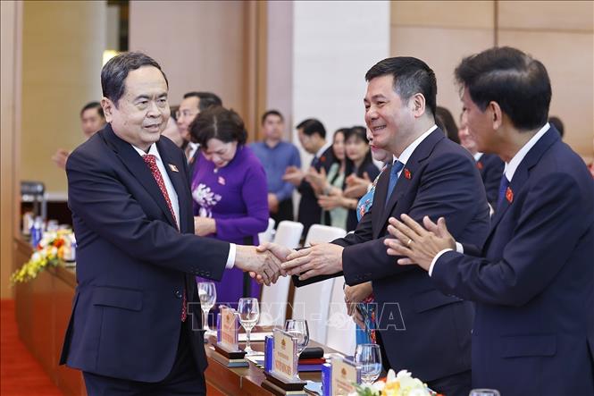 Chủ tịch Quốc hội Trần Thanh Mẫn dự Hội nghị Tổng kết công tác thi đua, khen thưởng của Uỷ ban Thường vụ Quốc hội. Ảnh: Doãn Tấn – TTXVN