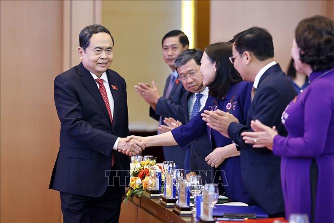 Chủ tịch Quốc hội Trần Thanh Mẫn dự Hội nghị Tổng kết công tác thi đua, khen thưởng của Uỷ ban Thường vụ Quốc hội. Ảnh: Doãn Tấn – TTXVN