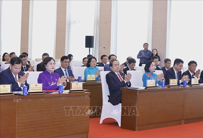  Chủ tịch Quốc hội Trần Thanh Mẫn và đại biểu dự Hội nghị. Ảnh: Doãn Tấn – TTXVN