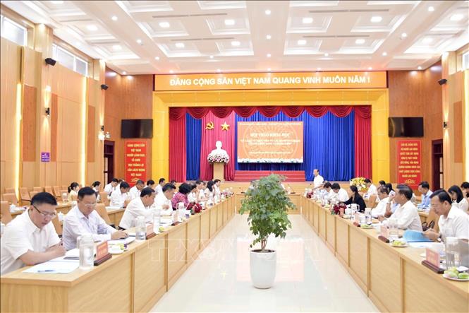 Hội thảo khoa học “Lý luận và thực tiễn về các hành vi vi phạm của tổ chức đảng và đảng viên”. Ảnh: Đoàn Mạnh Dương - TTXVN