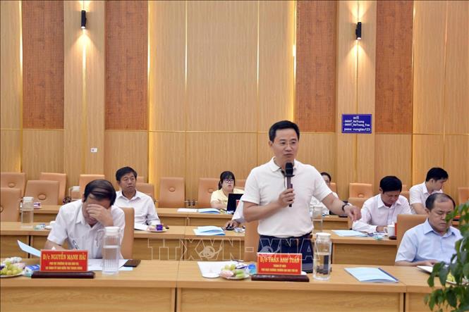 Đại biểu tham luận tại Hội thảo. Ảnh: Đoàn Mạnh Dương - TTXVN