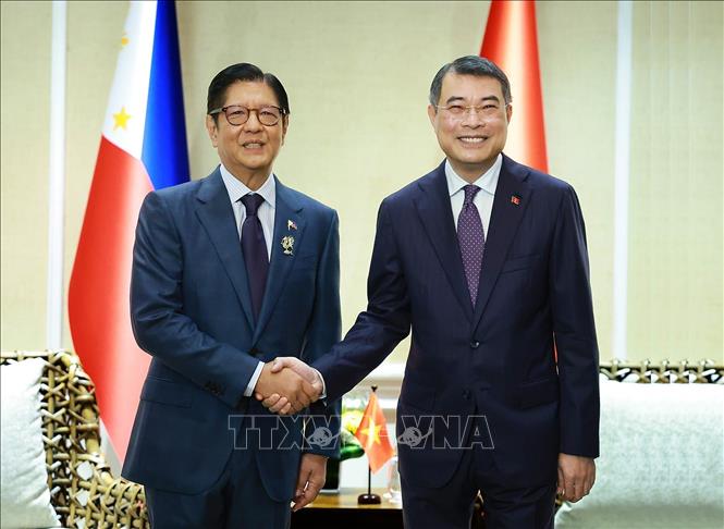 Thủ tướng Lê Minh Hưng gặp Tổng thống Philippines Ferdinand Romualdez Marcos Jr, Chủ tịch ASEAN năm 2026. Ảnh: Dương Giang – TTXVN 