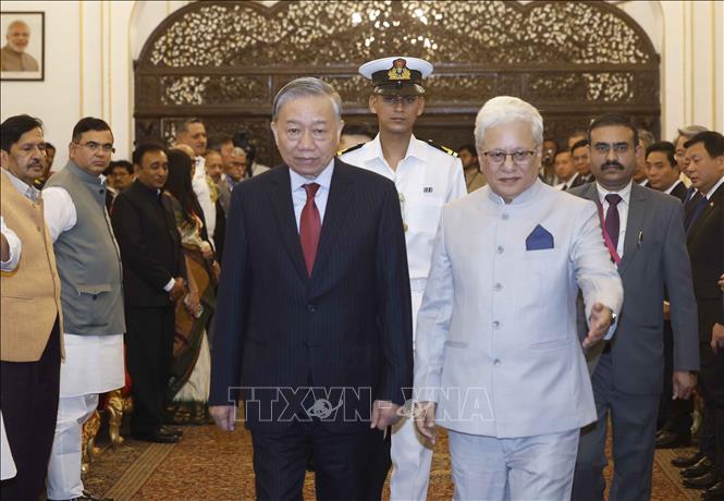 Tổng Bí thư, Chủ tịch nước Tô Lâm gặp Thống đốc bang Maharashtra Shri Jishnu Dev Varma. Ảnh: Thống Nhất – TTXVN