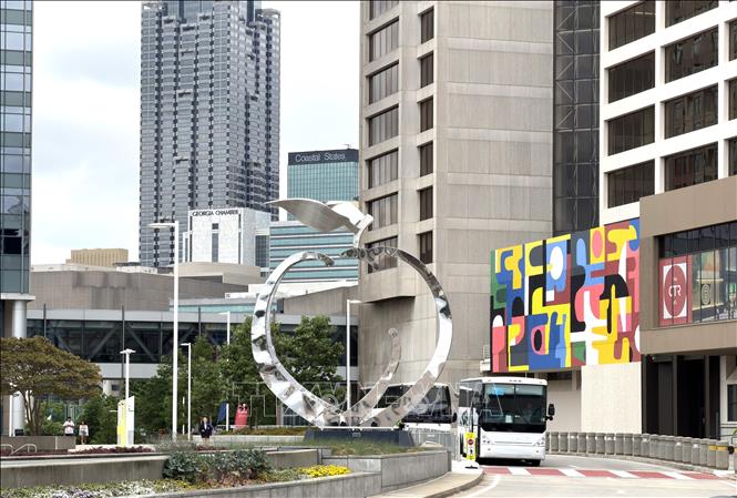 Một góc phố tại trung tâm Atlanta, phủ phủ và là thành phố đông dân nhất tiểu bang Georgia. Ảnh: Ngọc Quang – PV TTXVN tại Mỹ