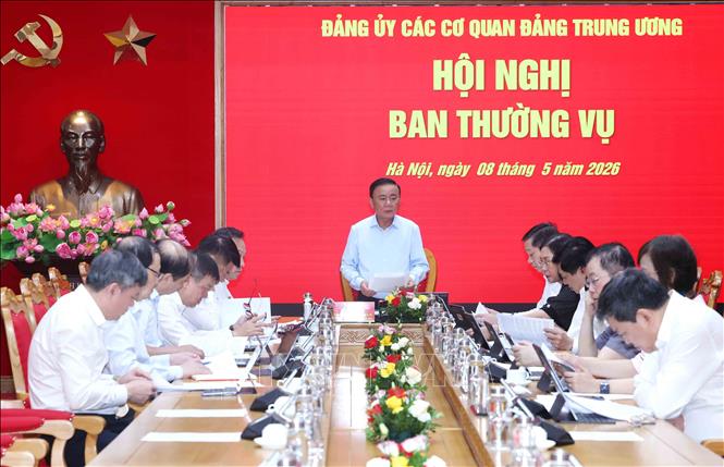 Hội nghị Ban Thường vụ Đảng uỷ các cơ quan Đảng Trung ương. Ảnh: Phương Hoa - TTXVN