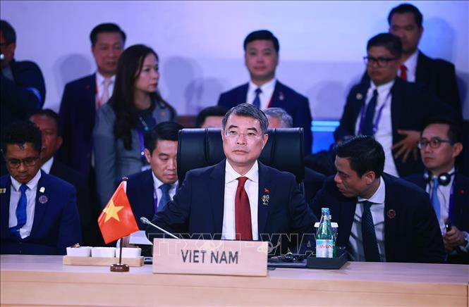 Thủ tướng Lê Minh Hưng tham dự Phiên Toàn thể Hội nghị Cấp cao ASEAN lần thứ 48. Ảnh: Dương Giang – TTXVN
