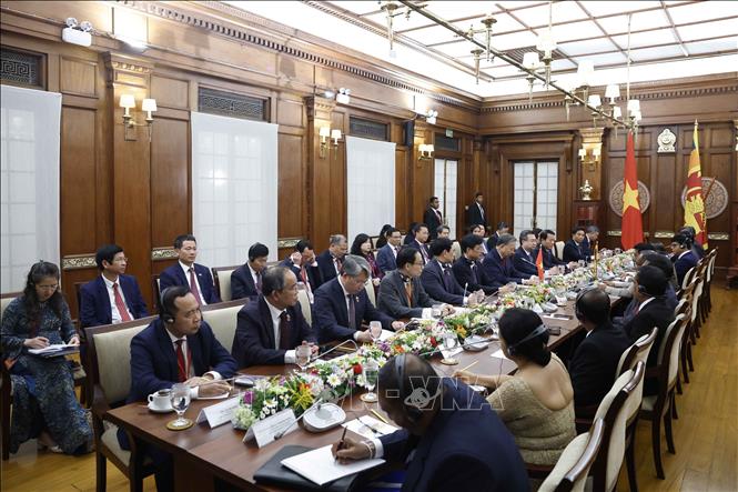 Tổng Bí thư, Chủ tịch nước Tô Lâm và Tổng thống Sri Lanka Anura Kumara Dissanayake hội đàm. Ảnh: Thống Nhất – TTXVN