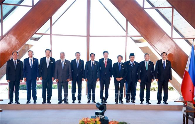 Thủ tướng Chính phủ Lê Minh Hưng và các Trưởng đoàn tham dự Phiên họp hẹp Hội nghị Cấp cao ASEAN lần thứ 48. Ảnh: Dương Giang – TTXVN
