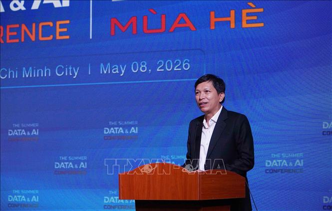 Ông Nguyễn Hữu Yên, Phó Giám đốc Sở Khoa học và Công nghệ Thành phố Hồ Chí Minh, phát biểu tại Diễn đàn. Ảnh: Thu Hoài - TTXVN