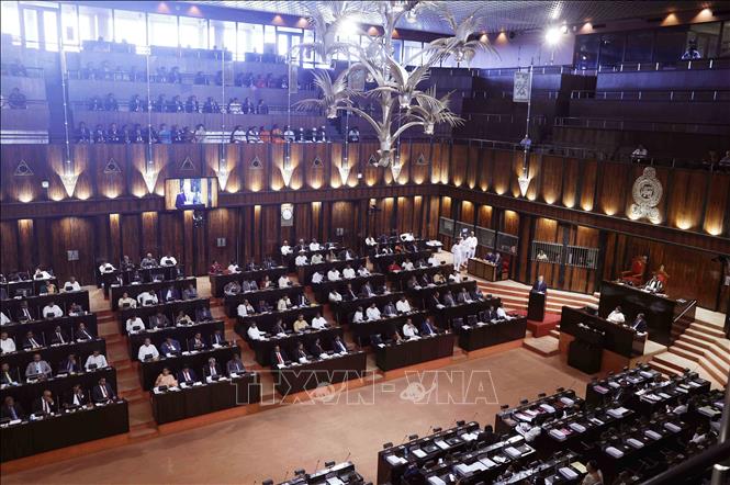 Tổng Bí thư, Chủ tịch nước Tô Lâm phát biểu tại Quốc hội Sri Lanka. Ảnh: Thống Nhất – TTXVN 