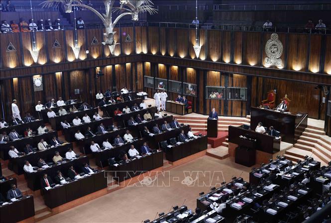 Tổng Bí thư, Chủ tịch nước Tô Lâm phát biểu tại Quốc hội Sri Lanka. Ảnh: Thống Nhất – TTXVN 