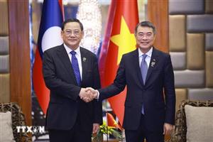 Thủ tướng Lê Minh Hưng gặp Thủ tướng Lào Sonexay Siphandone
