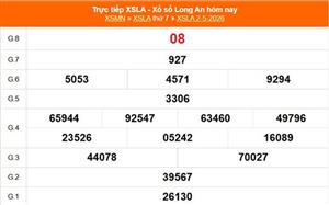 XSLA 9/5 - Kết quả xổ số Long An hôm nay 9/5/2026 - Trực tiếp xổ số hôm nay ngày 9 tháng 5