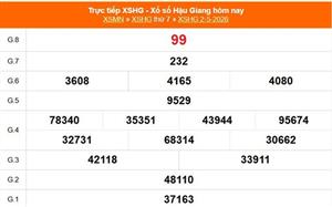 XSHG 9/5 - Kết quả xổ số Hậu Giang hôm nay 9/5/2026 - Trực tiếp xổ số hôm nay ngày 9 tháng 5