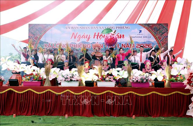 Chương trình văn nghệ tại Ngày hội. Ảnh: Quang Quyết - TTXVN