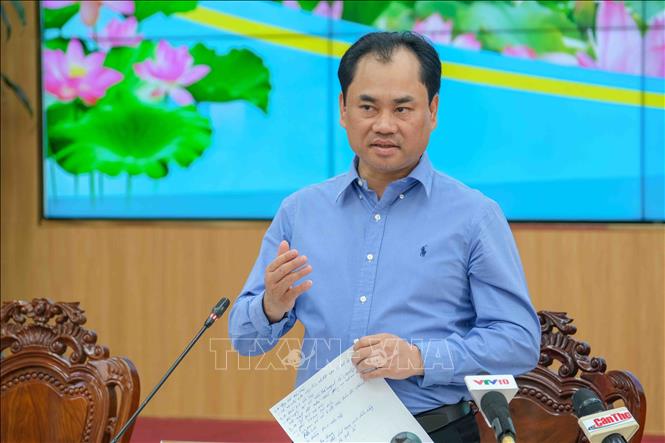 Bộ trưởng Bộ Nông nghiệp và Môi trường Trịnh Việt Hùng phát biểu tại Hội nghị.  Ảnh: Thanh Liêm - TTXVN