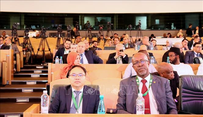 Ông Hoàng Đức Nhuận - Tham tán Thương mại Việt Nam tại Algeria - tham dự Diễn đàn. Ảnh: Mạnh Hùng – P/v TTXVN tại Algeria 