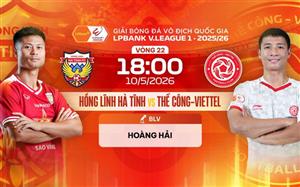 Link xem trực tiếp bóng đá Hồng Lĩnh Hà Tĩnh vs Thể Công Viettel 18h hôm nay, V-League vòng 22