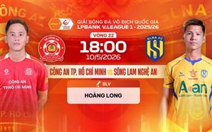 Link xem trực tiếp bóng đá Công an TP.HCM vs Sông Lam Nghệ An 18h hôm nay, V-League vòng 22