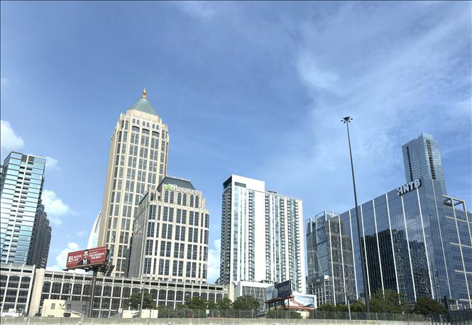 Một khu nhà cao tầng tại thành phố Atlanta. Ảnh: Ngọc Quang – PV TTXVN tại Mỹ