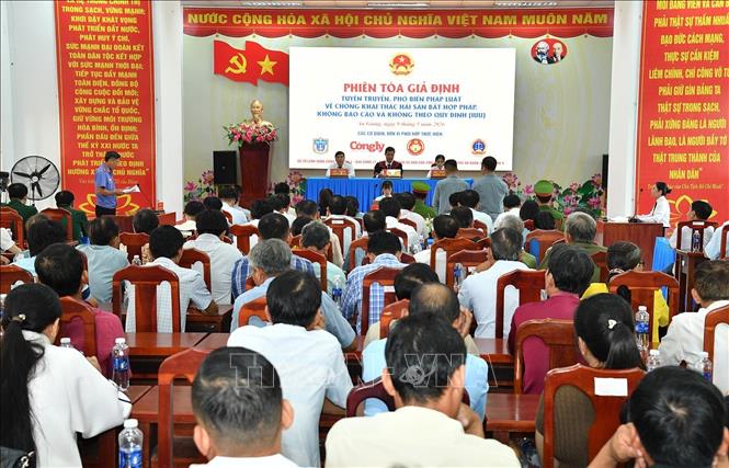 Quang cảnh “Phiên tòa giả định”. Ảnh: TTXVN phát