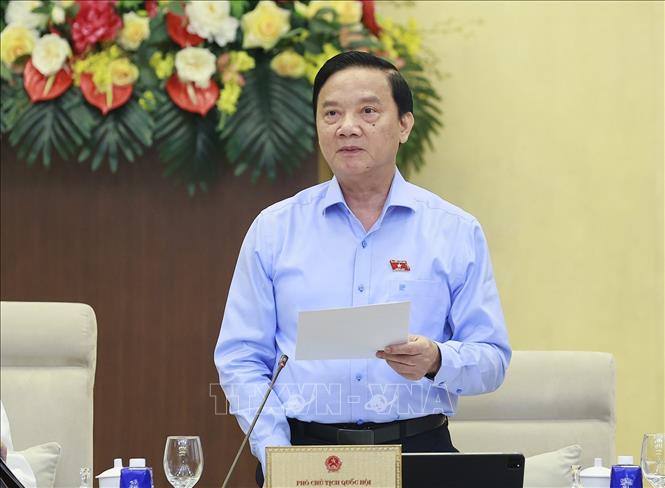 Phó Chủ tịch Quốc hội Nguyễn Khắc Định phát biểu. Ảnh: Doãn Tấn - TTXVN