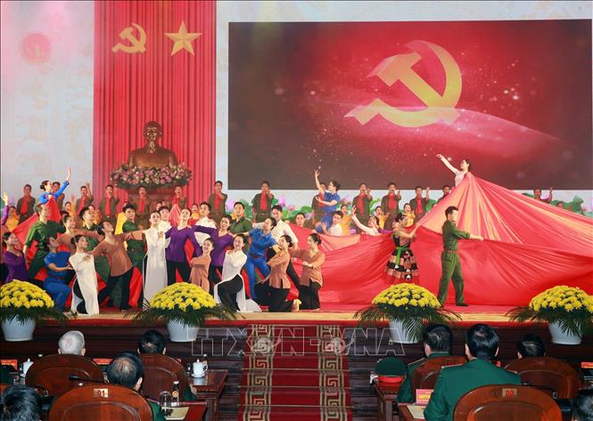 Chương trình nghệ thuật chào mừng. Ảnh: Trọng Đức - TTXVN