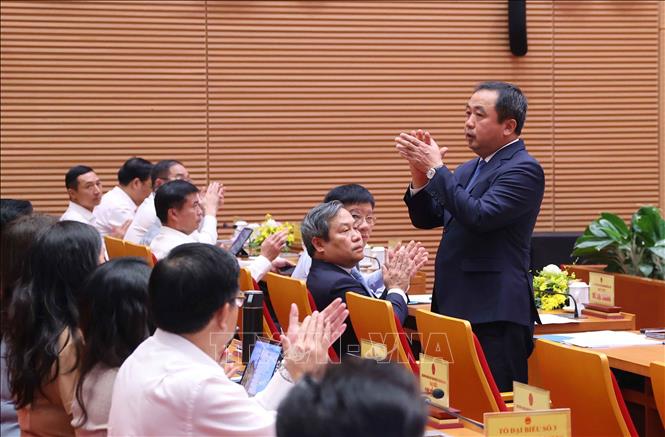Bí thư Thành ủy Hà Nội Trần Đức Thắng tại kỳ họp. Ảnh: Văn Điệp – TTXVN