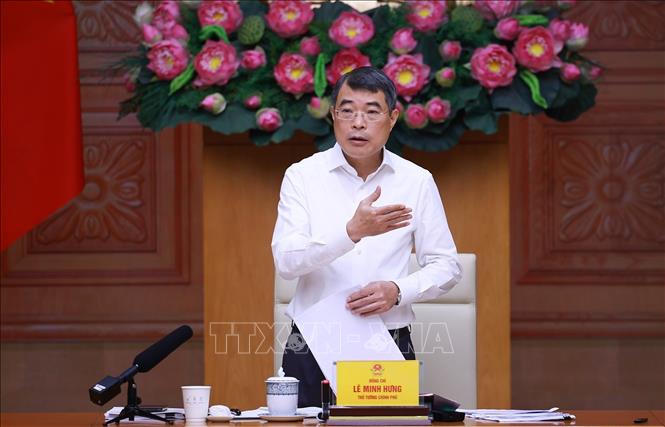 Thủ tướng Lê Minh Hưng kết luận buổi làm việc với lãnh đạo Bộ Ngoại giao. Ảnh: Dương Giang – TTXVN
