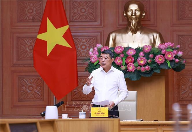 Thủ tướng Lê Minh Hưng kết luận buổi làm việc với lãnh đạo Bộ Ngoại giao. Ảnh: Dương Giang – TTXVN
