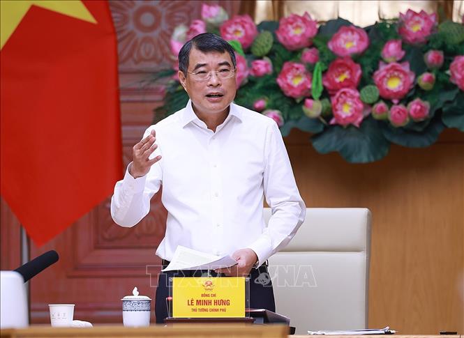 Thủ tướng Lê Minh Hưng chủ trì làm việc với lãnh đạo Bộ Tư pháp. Ảnh: Dương Giang – TTXVN
