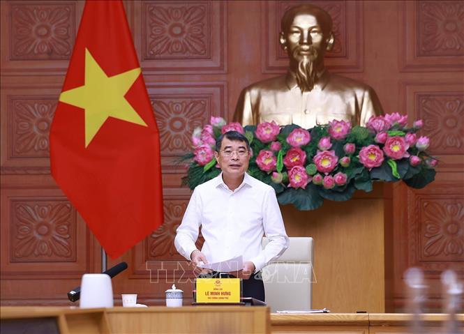 Thủ tướng Lê Minh Hưng chủ trì làm việc với lãnh đạo Bộ Tư pháp. Ảnh: Dương Giang – TTXVN
