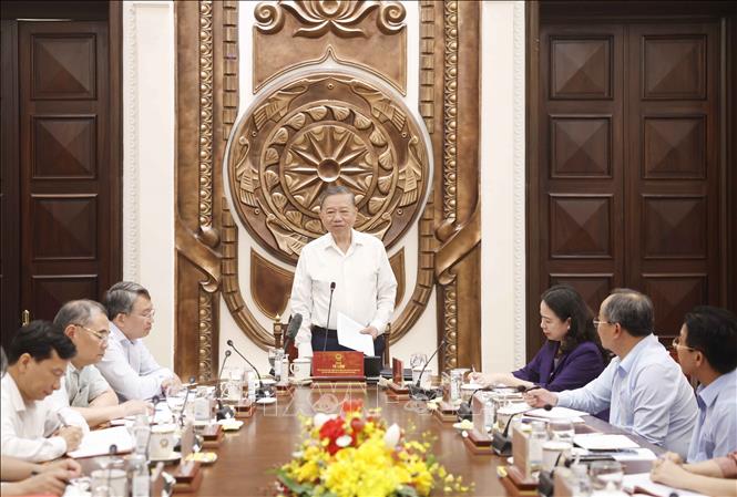 Tổng Bí thư, Chủ tịch nước Tô Lâm phát biểu chỉ đạo. Ảnh: Thống Nhất – TTXVN