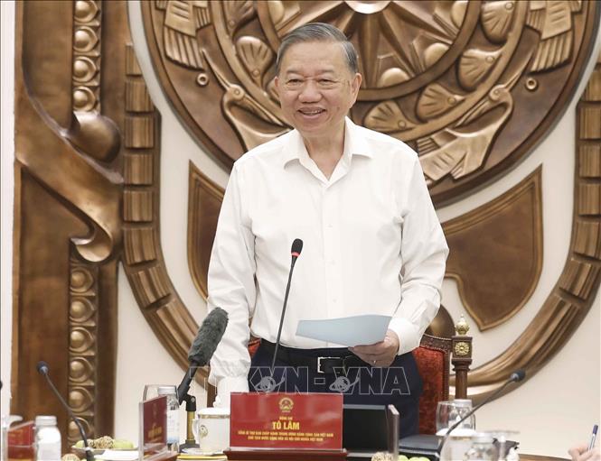 Tổng Bí thư, Chủ tịch nước Tô Lâm phát biểu chỉ đạo. Ảnh: Thống Nhất – TTXVN
