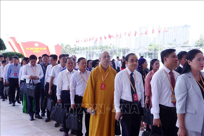 Các đại biểu đến dự Đại hội. Ảnh: Văn Điệp - TTXVN